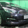 Защита радиатора "Standart" Kia Ceed (2015-2018) верх, чёрная (Comfort, Classic) купить недорого с доставкой в Клин