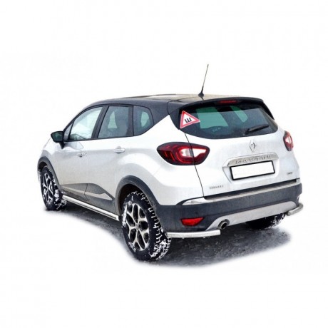Защита заднего бампера «Уголки» (d51) для Renault Kaptur (2016-н.в.)(Окрашенное) купить недорого с доставкой в Клин