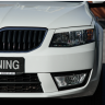 Вставки переднего бампера в стиле "RS" для Skoda Octavia III A7 (2013-2016) купить недорого с доставкой в Клин