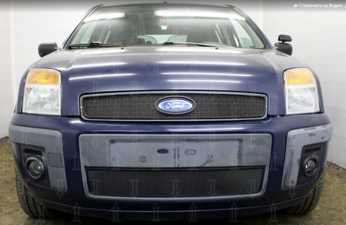 Защита радиатора "Standart" Ford Fusion (2005-2012) верх, чёрная купить недорого с доставкой в Клин