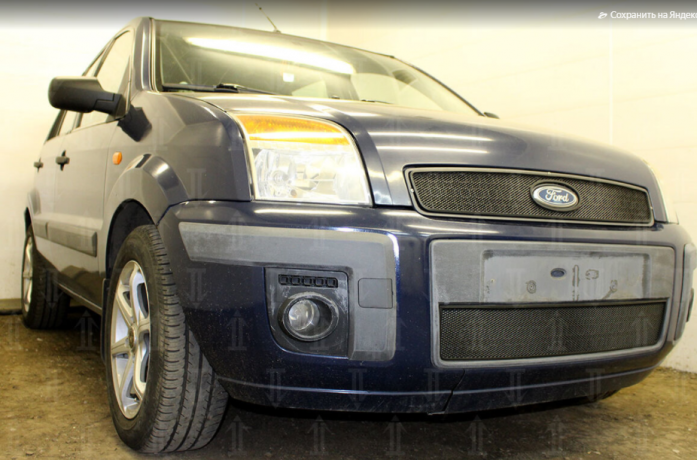 Защита радиатора "Standart" Ford Fusion (2005-2012) верх, чёрная купить недорого с доставкой в Клин