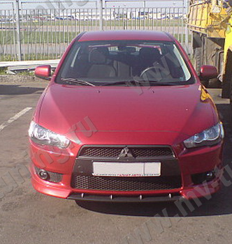 Зубатка - вставка между передними клыками для Mitsubishi Lancer X (2007-2016) купить недорого с доставкой в Клин