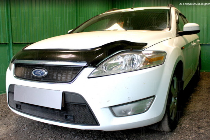 Защита радиатора "Standart" Ford Mondeo IV (2007-2010) низ с парктроником, чёрная купить недорого с доставкой в Клин