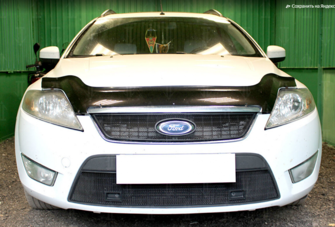 Защита радиатора "Standart" Ford Mondeo IV (2007-2010) низ с парктроником, чёрная купить недорого с доставкой в Клин