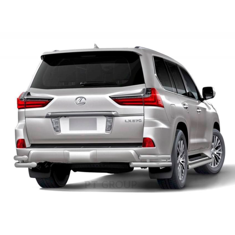Защита заднего бампера двойная угловая d63/51мм (НПС) LEXUS 450D (2015-н.в.) купить недорого с доставкой в Клин
