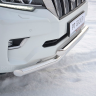 Защита переднего бампера двойная d63/63мм (НПС) TOYOTA LAND CRUISER PRADO 150 (2017-н.в.) купить недорого с доставкой в Клин