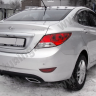 Диффузор заднего бампера var №2 (текстурный пластик) для Hyundai Solaris (2010-2013) купить недорого с доставкой в Клин