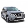Защита переднего бампера «Труба двойная» (d63,5) для Nissan Terrano (2014-н.в.)(Окрашенное) купить недорого с доставкой в Клин