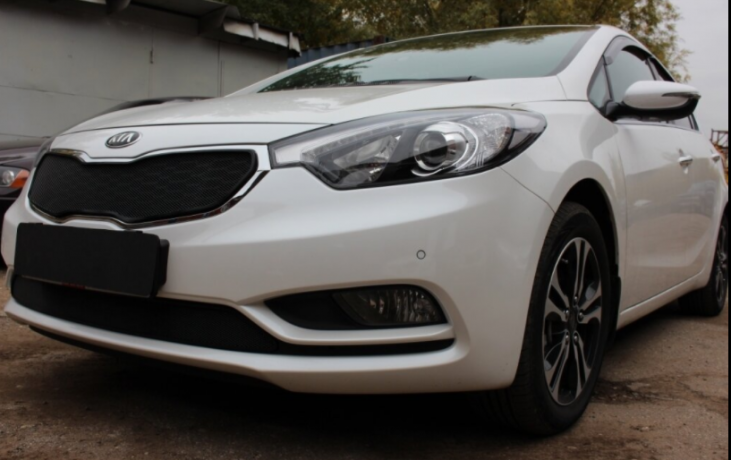 Защита радиатора "Standart" Kia Cerato (2013-2016) верх, чёрная купить недорого с доставкой в Клин