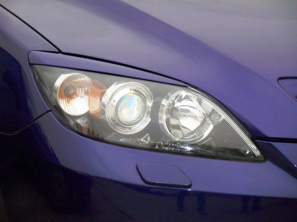 Накладки на фары (реснички) короткие var №1 для Mazda 3 Hatchback (2004-2009) купить недорого с доставкой в Клин