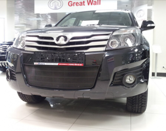Защита радиатора "Standart" Great Wall Hover H3 (2010-2014) чёрная купить недорого с доставкой в Клин