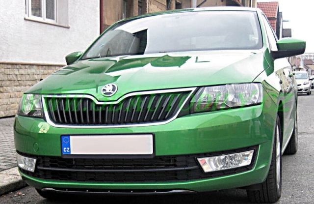Спойлер переднего бампера (под покраску) для Skoda Rapid (2012-н.в.) купить недорого с доставкой в Клин