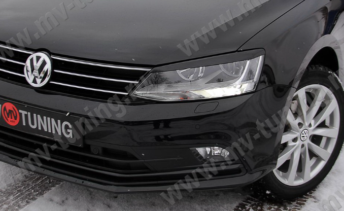 Накладки на фары (реснички) для Volkswagen Jetta VI (2010-2018) купить недорого с доставкой в Клин