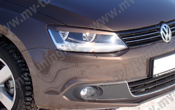 Накладки на фары (реснички) для Volkswagen Jetta VI (2010-2018) купить недорого с доставкой в Клин