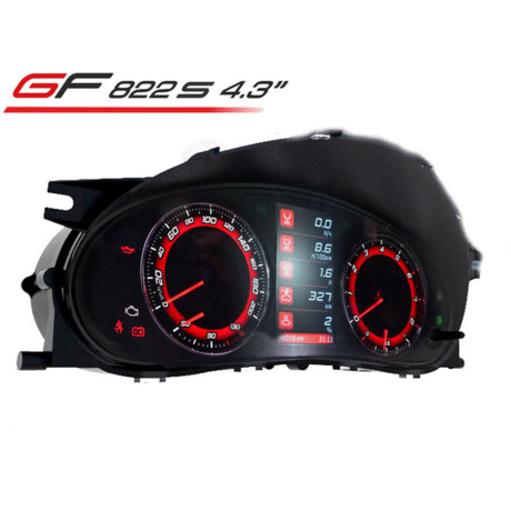 комбинация приборов gf 822s 4.3" для b@3 2110-2112 (c новой панелью), 1117-1119 l@da K@LIN@, 2170-2172 l@da prior@ (красные ореолы) купить недорого с доставкой в Клин