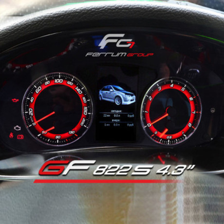 комбинация приборов gf 822s 4.3" для b@3 2110-2112 (c новой панелью), 1117-1119 l@da K@LIN@, 2170-2172 l@da prior@ (красные ореолы) купить недорого с доставкой в Клин