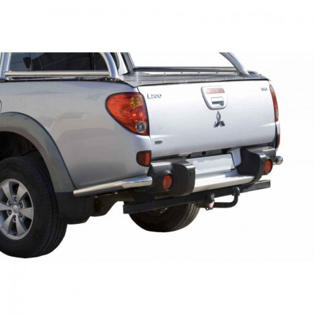 Защита заднего бампера «Уголки» (d63,5) для Mitsubishi L200 (2006-2014)(Окрашенное) купить недорого с доставкой в Клин