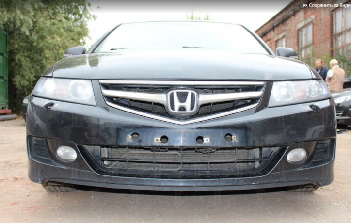 Защита радиатора "Standart" Honda Accord рестайлинг (2006-2008) чёрная купить недорого с доставкой в Клин