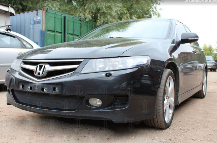 Защита радиатора "Standart" Honda Accord рестайлинг (2006-2008) чёрная купить недорого с доставкой в Клин