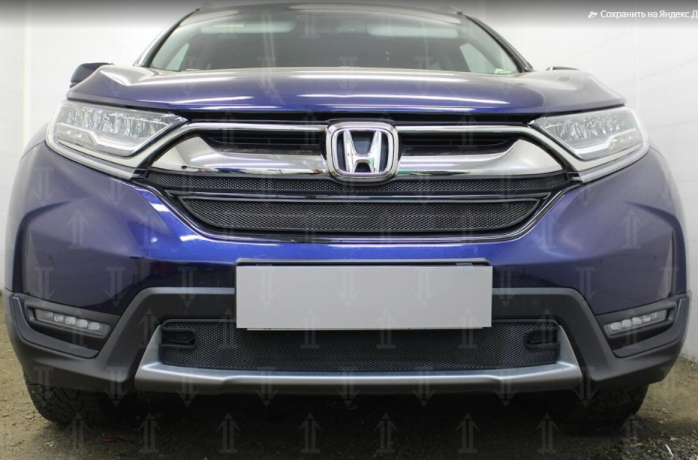Защита радиатора "Standart" Honda CR-V (2016-2020) верх, чёрная купить недорого с доставкой в Клин