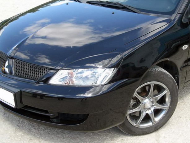 Накладки на фары (реснички) широкие var №2 для Mitsubishi Lancer IX (2004-2007) купить недорого с доставкой в Клин