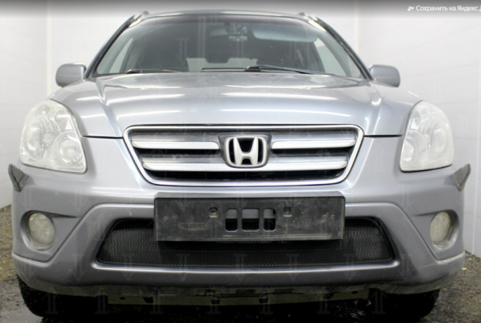 Защита радиатора "Standart" Honda CR-V рестайлинг (2004-2006) чёрная купить недорого с доставкой в Клин