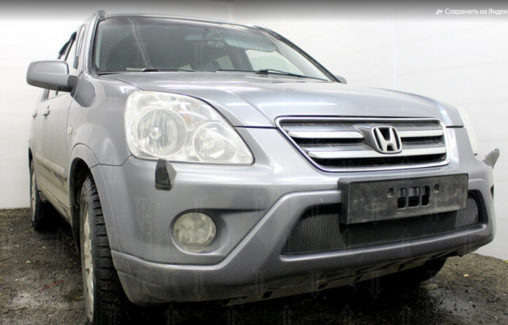 Защита радиатора "Standart" Honda CR-V рестайлинг (2004-2006) чёрная купить недорого с доставкой в Клин