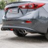 Диффузор заднего бампера var №2 (с килями) для Mazda 3 (2013-н.в.) купить недорого с доставкой в Клин