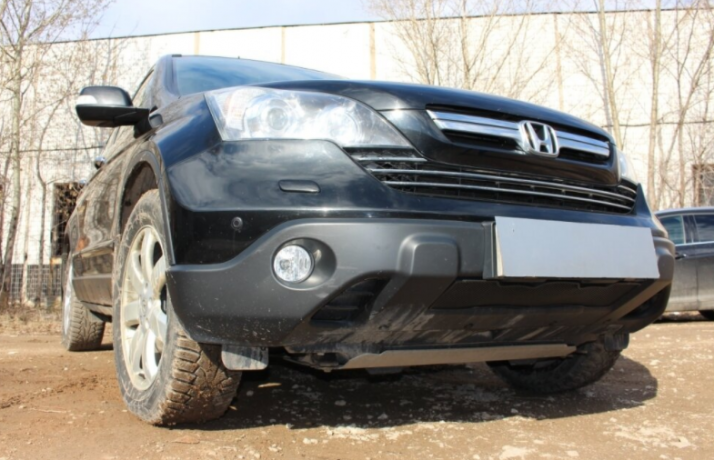 Защита радиатора "Standart" Honda CR-V (2007-2010) чёрная купить недорого с доставкой в Клин