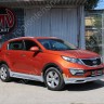Накладки на пороги "JSW Style" для KIA Sportage (3rd) (2010-2016) купить недорого с доставкой в Клин