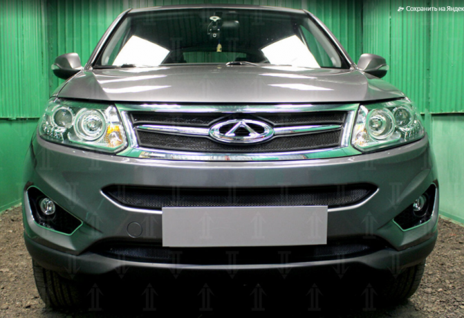Защита радиатора "Standart" Chery Tiggo 5 (2014-2016) низ, чёрная купить недорого с доставкой в Клин
