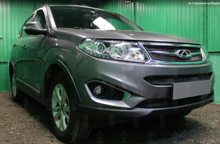 Защита радиатора "Standart" Chery Tiggo 5 (2014-2016) низ, чёрная купить недорого с доставкой в Клин