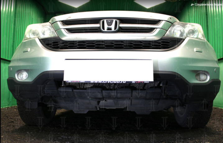 Защита радиатора "Standart" Honda CR-V рестайлинг (2009-2012) чёрная купить недорого с доставкой в Клин