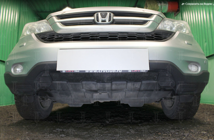 Защита радиатора "Standart" Honda CR-V рестайлинг (2009-2012) чёрная купить недорого с доставкой в Клин