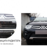 Защита радиатора "Standart" Honda CR-V рестайлинг (2009-2012) чёрная купить недорого с доставкой в Клин